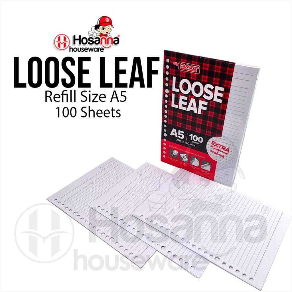 

❤️️Loose Leaf Garis A5-100 Lembar / Binder Garis Big Boss isi 100❤️️