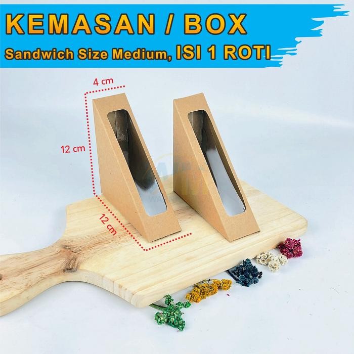 (Isi 50pcs) Mika Sandwich Fruit / Mika Sandwich Buah / Sandwich Box Fruit Sando / Kemasan Sandwich S