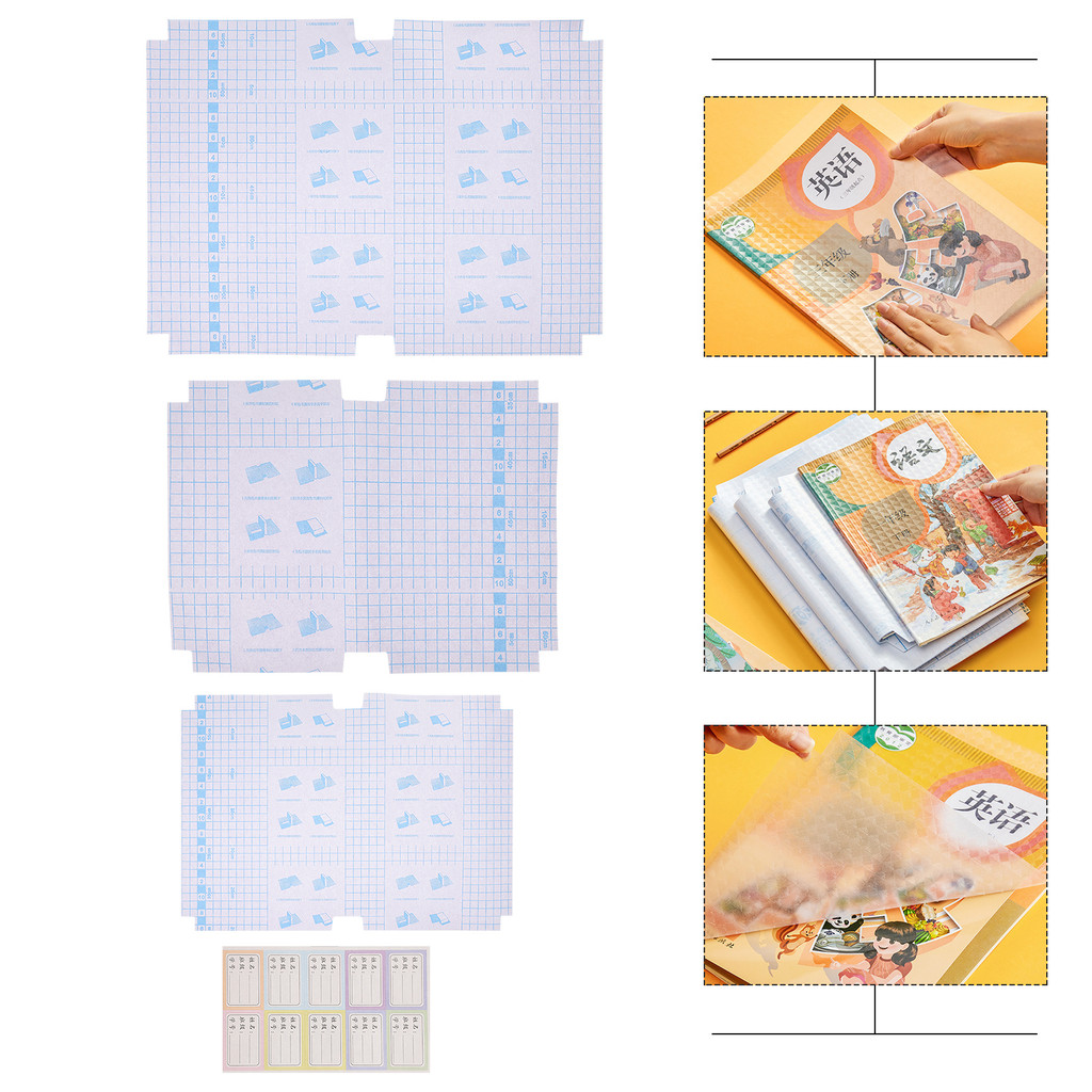 

30pcs Book Covers Plastic Clear Protective for Textbooks Notebooks Exercise Books Waterproof Sturdy School for Hardcover