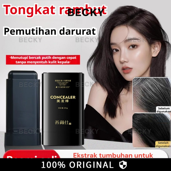 Kirim dalam 24 jam BECKY Penutup Uban Permanen/Alat Semir Rambut /Cat Rambut /Penghitam Rambut Uban 