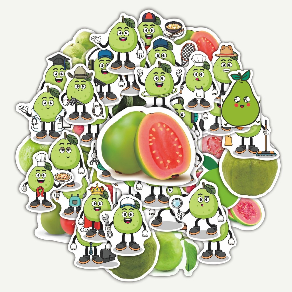 

Sticker Pack Stiker Buah Guava | Sticker TUMBLR | Stiker LAPTOP KOPER HELM