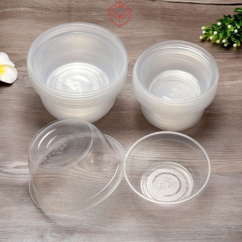 Mangkok plastik 500 ml Bowl / Thinwall BULAT 500ml tanpa tutup cup