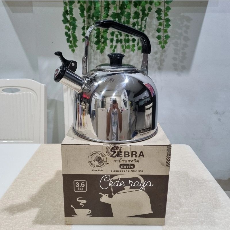 ceret masak / teko bunyi stainless zebra 3.5 ltr TERLARIS