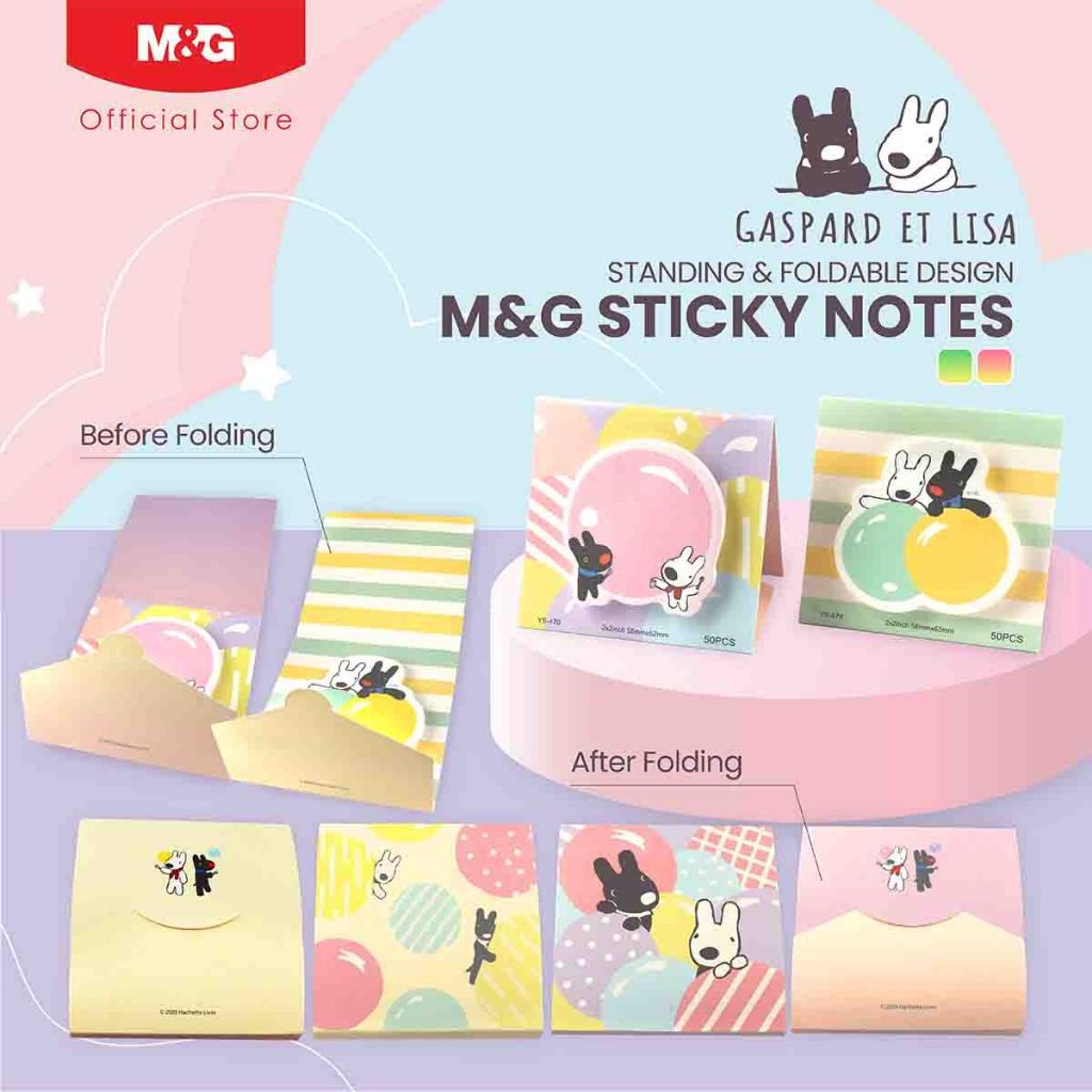 

M&G "Gaspard Et Lisa" Stand - Up Sticky Notes 2x2 Inch 50 Lembar YS-470 (QS22U193)