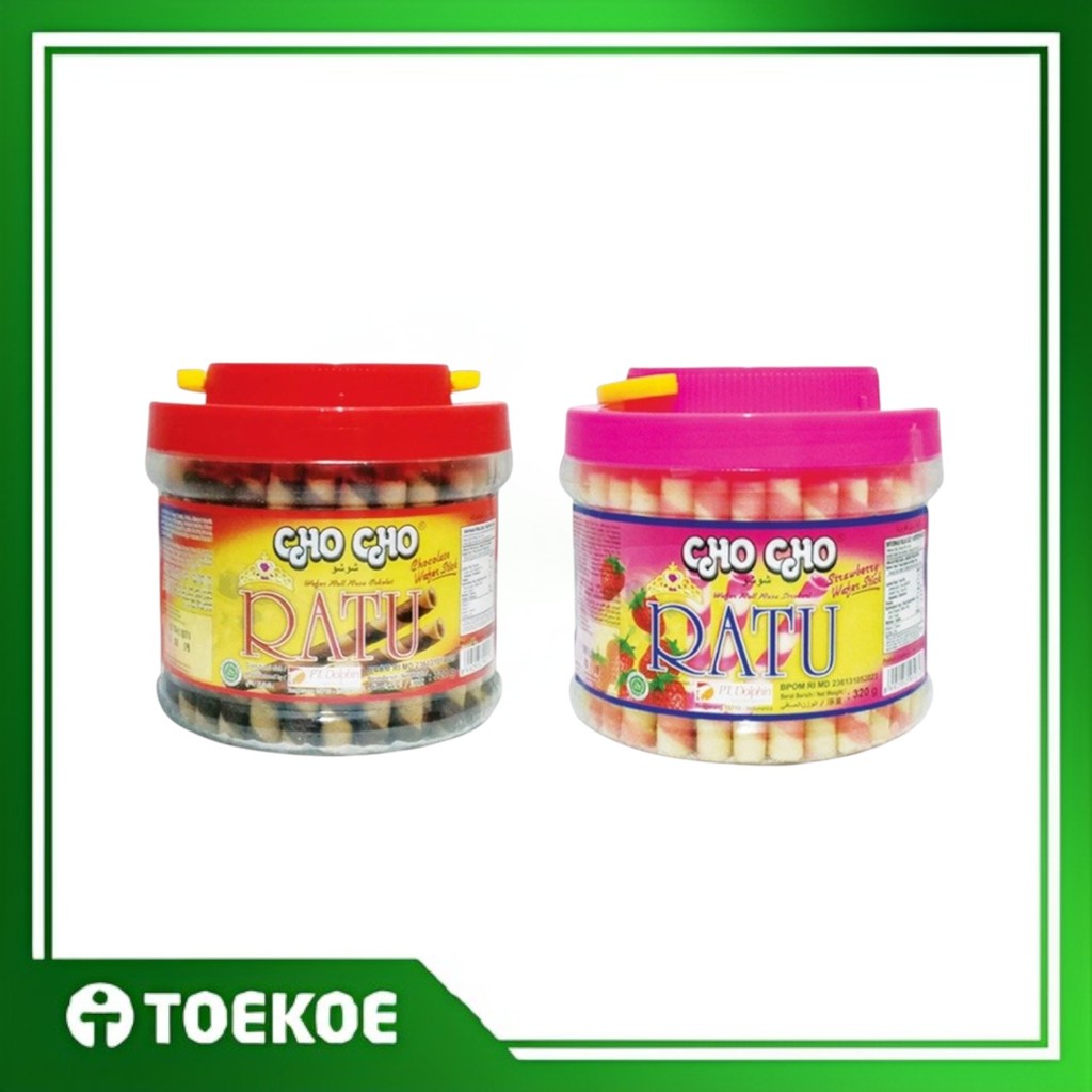 

TOEKOE Astor Cho Cho Ratu Stroberi/Coklat Wafer Stick 320gr / Makanan Ringan