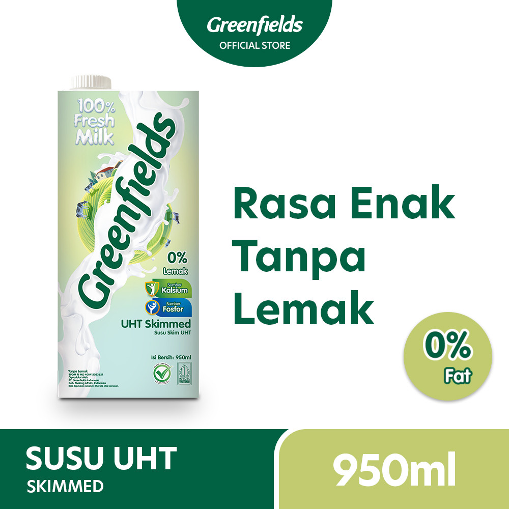 

Susu Greenfields UHT Skimmed 950ml