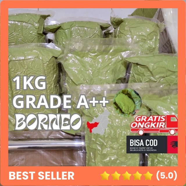 

Premium keratonn Kalbar Green Asli Hulu Keratuhm Powder A+++(S+) 1kg