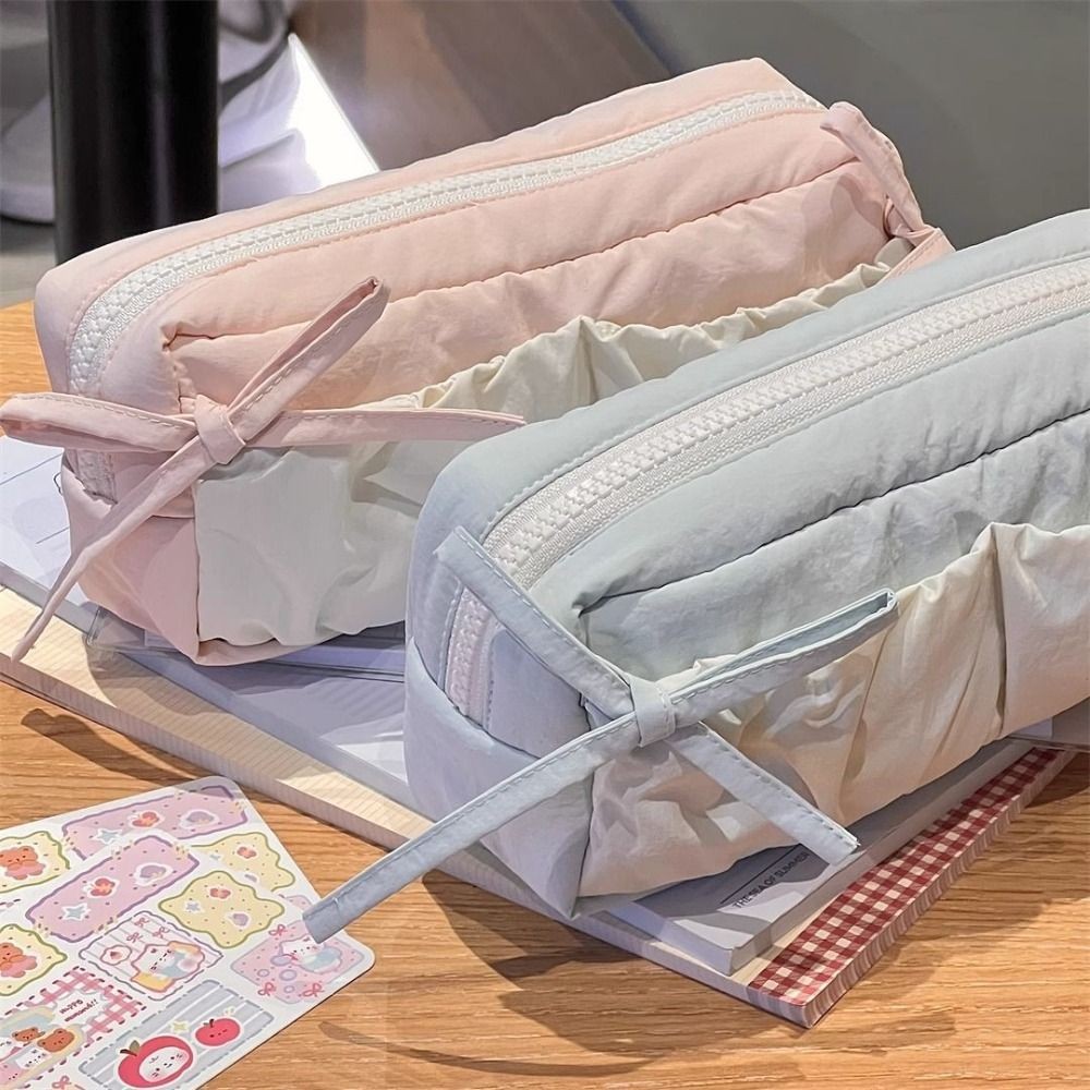 

Large Capacity Candy Colored Pencil Bag Bowknot Dopamine Stationery Storage Bag Portable Fashion Pencil Case Boy/Girl
