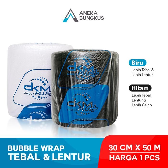 

BUBBLE WRAP 30CM X 50M PREMIUM TEBAL DELKOMAS DKM PLUS TERMURAH SATUAN - Bening