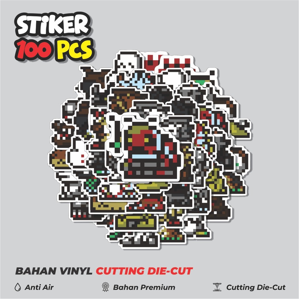 

Terbaru! 50 pcs Stiker Pixel Digimon V46 Dekorasi Lucu Kreatif untuk Notebook, Skateboard, HP