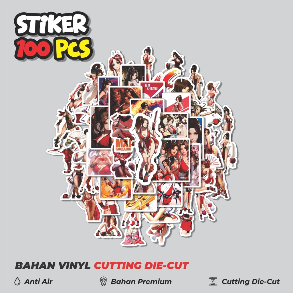 

Terbaru! 50 pcs Stiker Game Series King Of Fighter Mai Shiranui Mix Dekorasi Lucu Kreatif untuk Notebook, Skateboard, HP