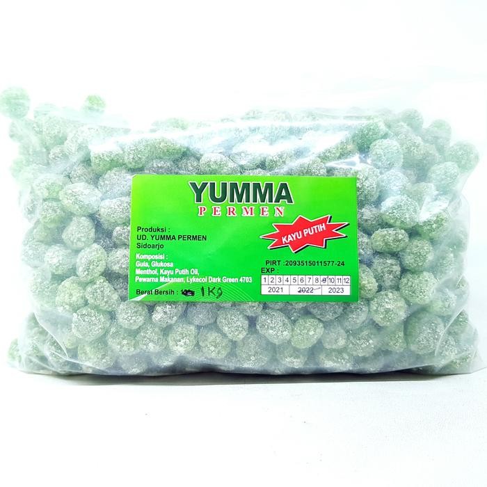 

YUMMA PERMEN KAYU PUTIH 1000gr | MKP REFILL KILOAN KILO STRONG 1 kg - Normal