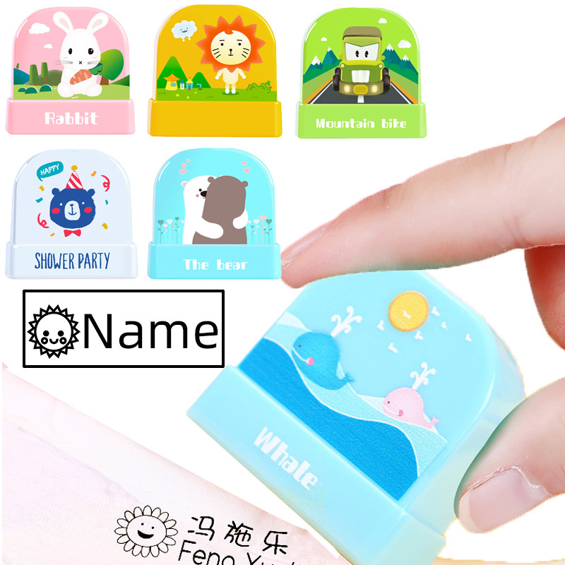 

Custom Name Seals Stamp for Baby Teachers Kids Children's Clothing Waterproof Not Faded DIY Personalized Name Stamp Clothes Toys