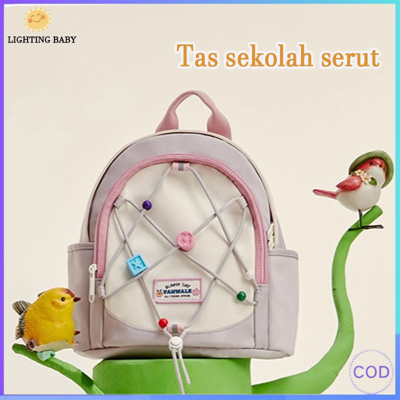 Tas Ransel Tali Serut Gaya Korea tas sekolah gaya Korea ransel laptop Desain Trendi untuk Pelajar & 