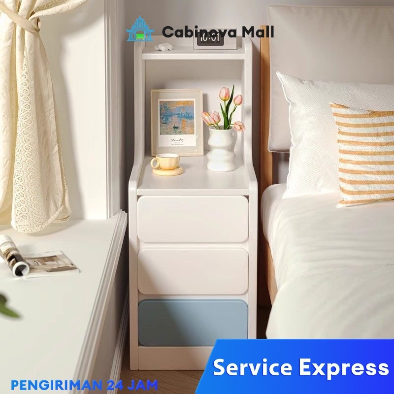 Meja Nakas  Lemari Laci erbaguna Meja Kamar Tidur Rak Penyimpanan Rak Buku Meja Kerja Kecil