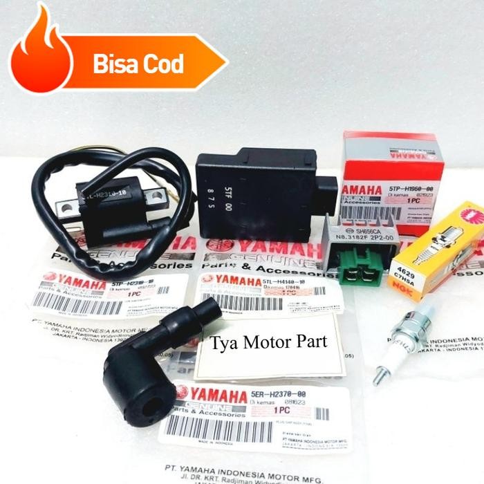 Original Yamaha Paket Pengapian 5 Item Cdi Unit Assy Vega R New Jupiter Z Old Jupiter Z Burhan + Koi