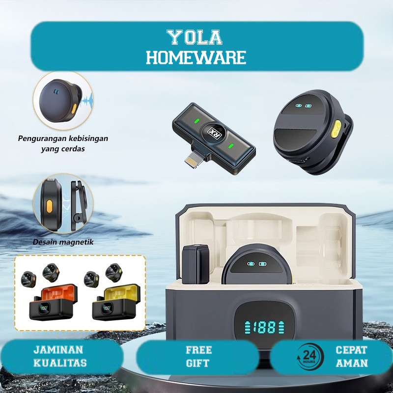 Ecore A30 Mic Wireless Clip on 2.4GHz Mikrofon Bluetooth Lavalier Mic Portabel Audio Video pembuatan