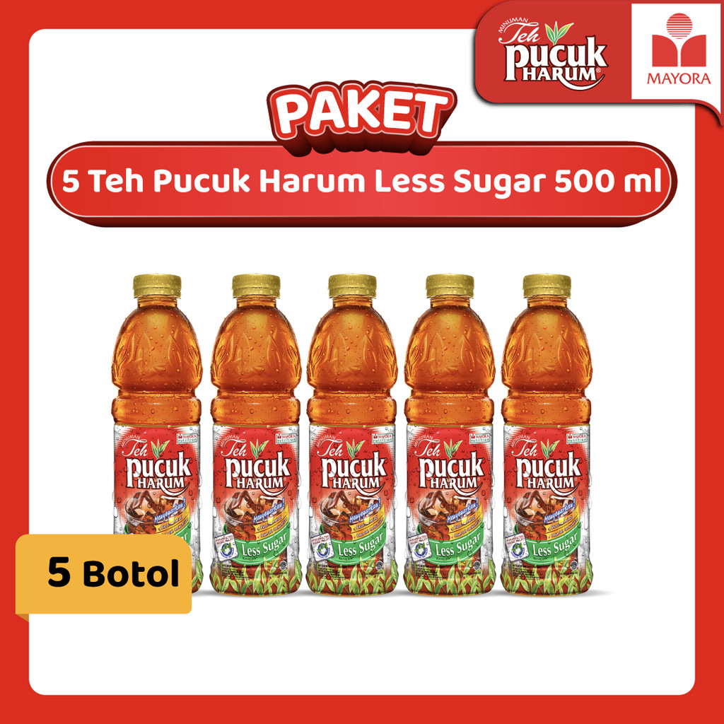 

Paket 5 Teh Pucuk Harum Less Sugar MT 500 ml