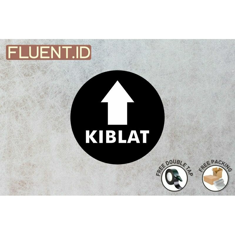 Akrilik Kiblat | Sign Kiblat Bulat Minimalis