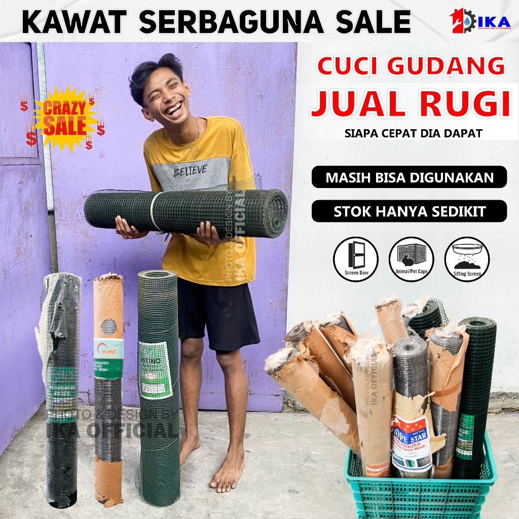 Kawat Ram Loket Hijau Ijo 1/2 " Inch 1/2 Inchi Inci 1 Roll LEBIH PANJANG  1Rol 1 Rol / Kawat Loket /