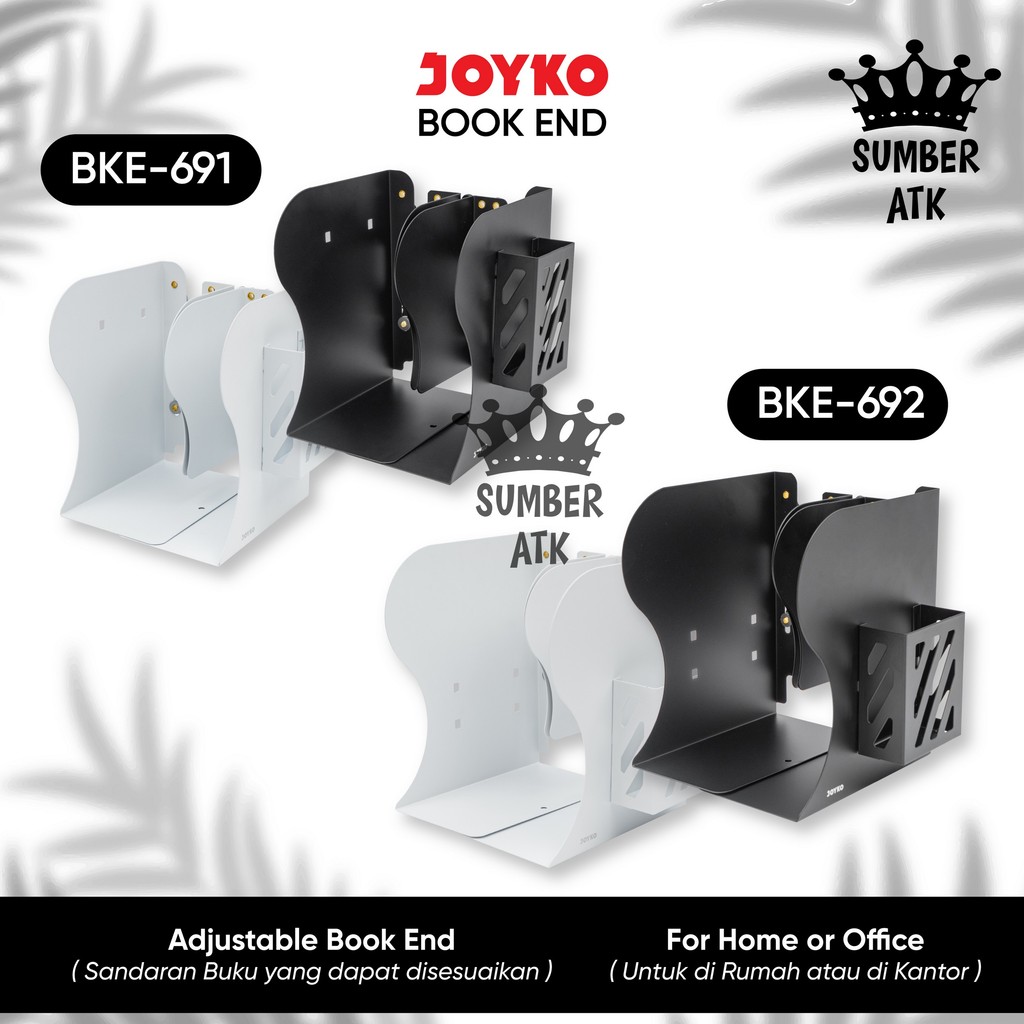 

Sandaran Buku JOYKO Adjustable Book End BKE-691 BKE-692 HITAM PUTIH