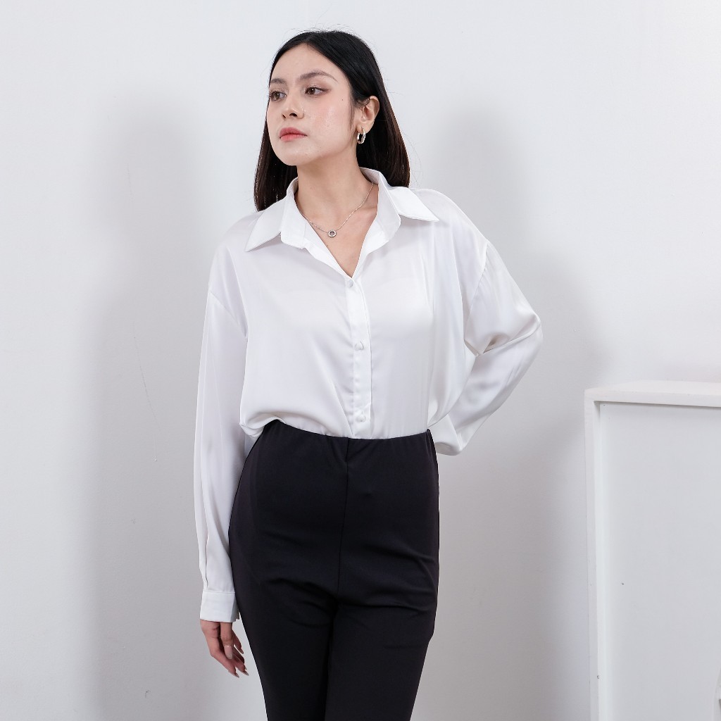 Nomura Shirt / Shirt Satin/ Kemeja Satin - GURLBUCKET