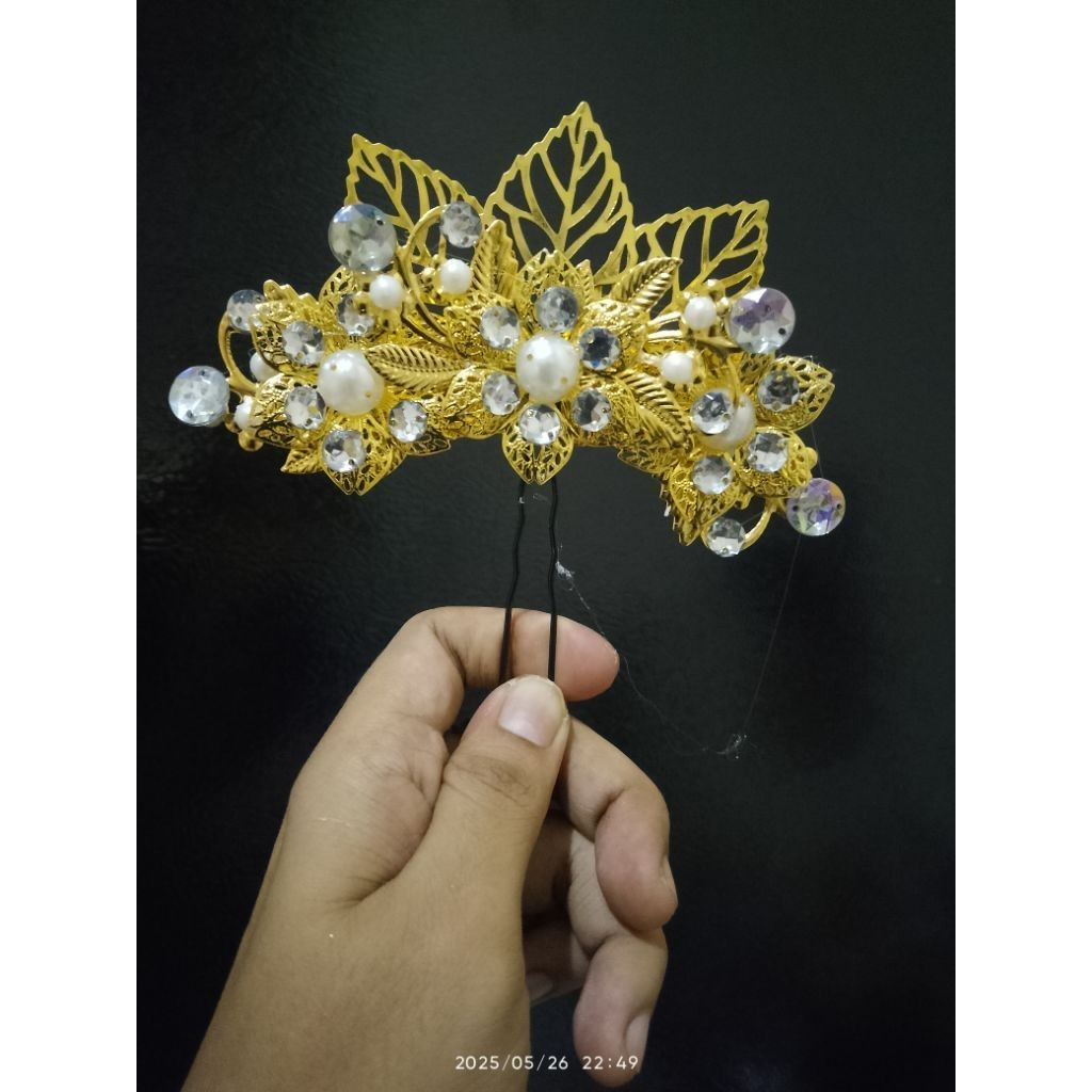 BELI 2 MURAH Tusuk Konde hiasan rambut Sanggul/hijab model akar rambat lengkung Hairpin Style 3 Head