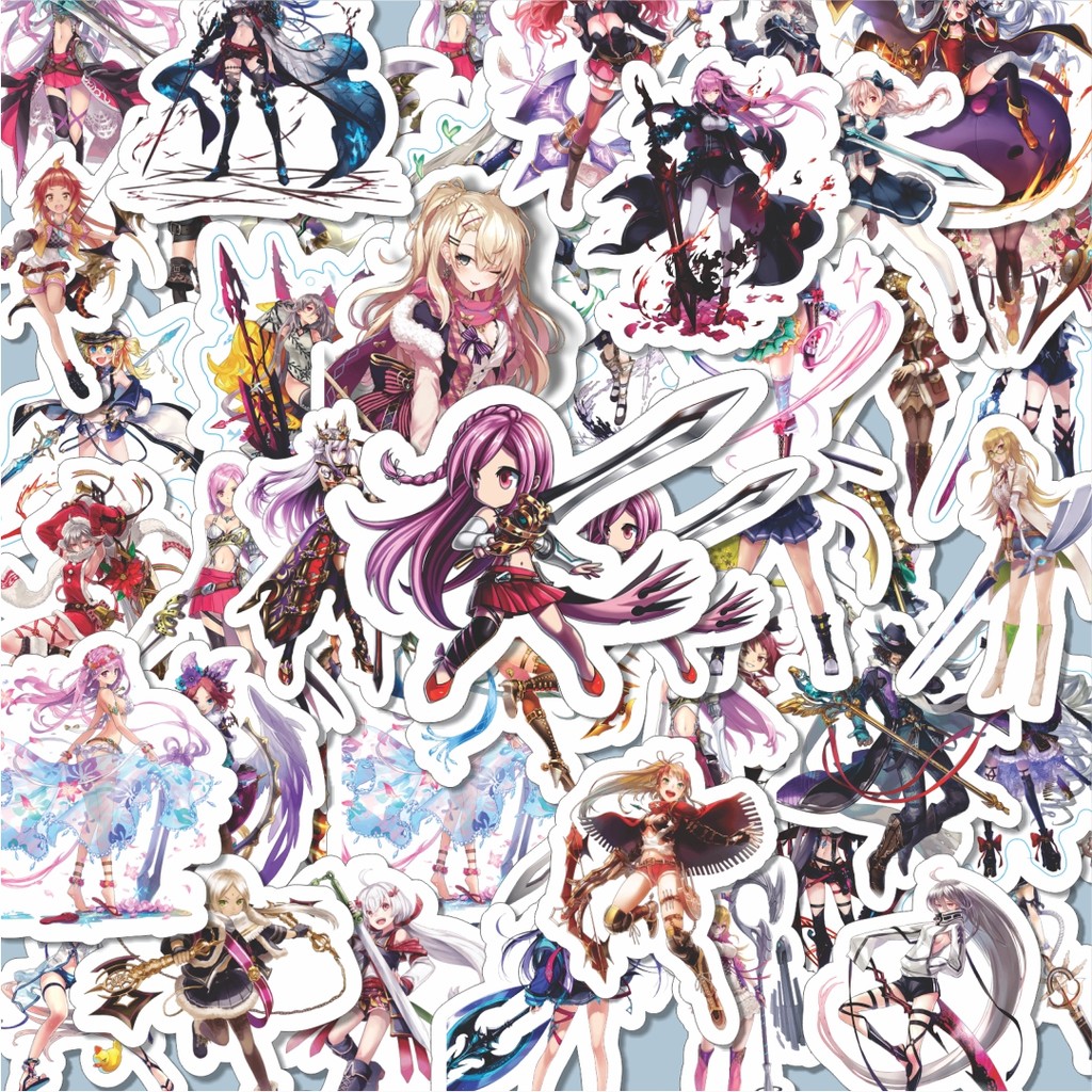 

100PCS Lucu Stiker Game Series Phantom Of The Kill Karakter Mix 1 Stiker Aesthetic Stiker Anti Air Stikers Berperekat Waterproof sticker decal buat Motor Helm Buku Journal Koper Casing HP Laptop Botol Minum Hadiah anak