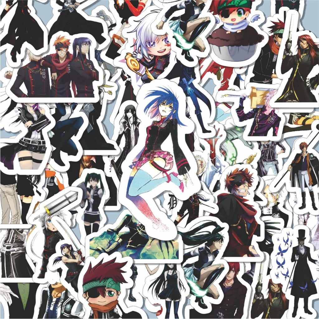 

100PCS Lucu Stiker Anime Series D.Gray‑man Karakter Mix 2 Stiker Aesthetic Stiker Anti Air Stikers Berperekat Waterproof sticker decal buat Motor Helm Buku Journal Koper Casing HP Laptop Botol Minum Hadiah anak