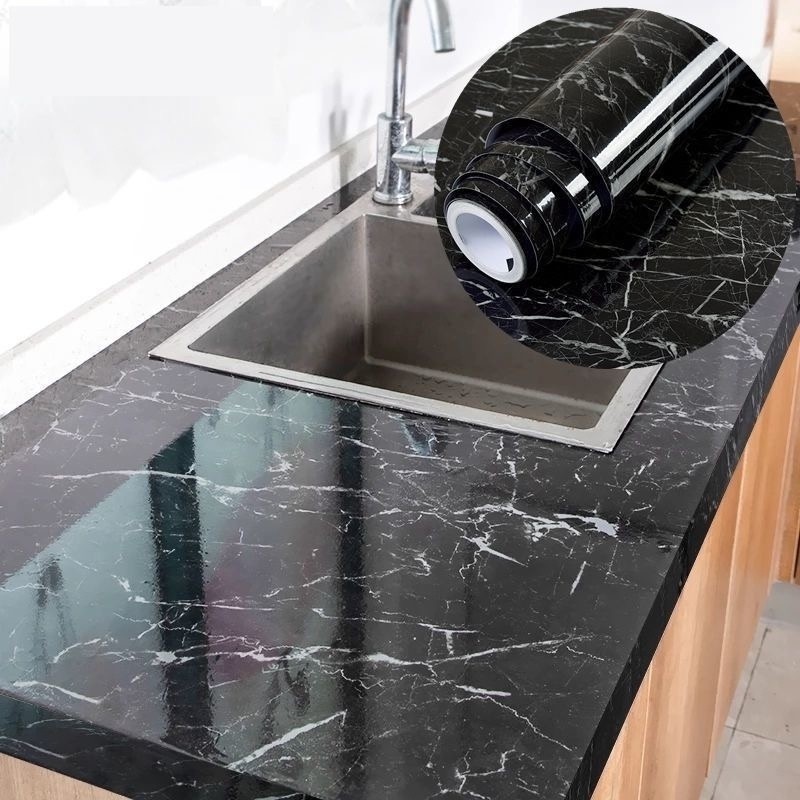 Wallpaper Sticker Dinding Per Roll Motif Marmer Panjang 3 Meter