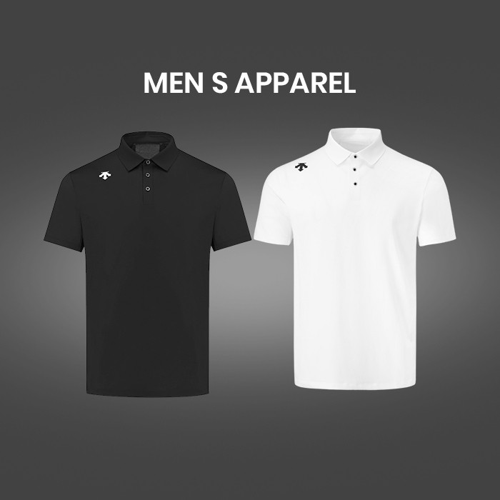 Baju Polo Shirt Golf Pria Kaos Kerah Golf Man Polyester Basic Descente Minwoo Stichless