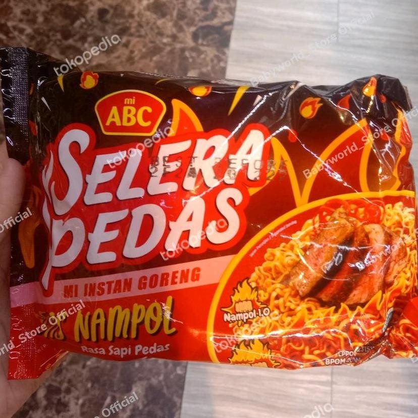 

Mi ABC Mie Instan Goreng Rasa SAPI PEDAS NAMPOL 80gr
