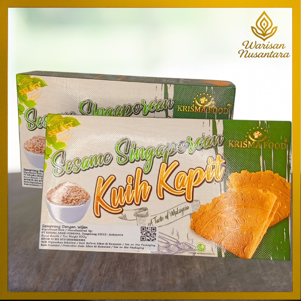 

Kue semprong khas Malaysia camilan renyah tradisional sesame kuih kapit crunchy dan enak