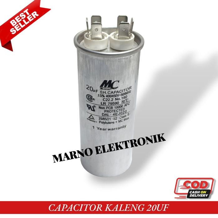 MR ELECTRO KAPASITOR MC CAPASITOR AC 20UF 30UF 35UF 40UF 50UF 60UF ASLI PART ORI - 20UF