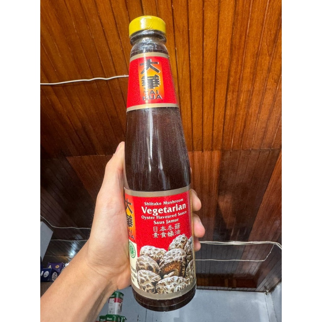 

Vegetarian Oyster Sauce Tai Hua / Oyster Vegetarian Tai Hua / Saus Tiram Vegetarian Tai Hua - 430 ML