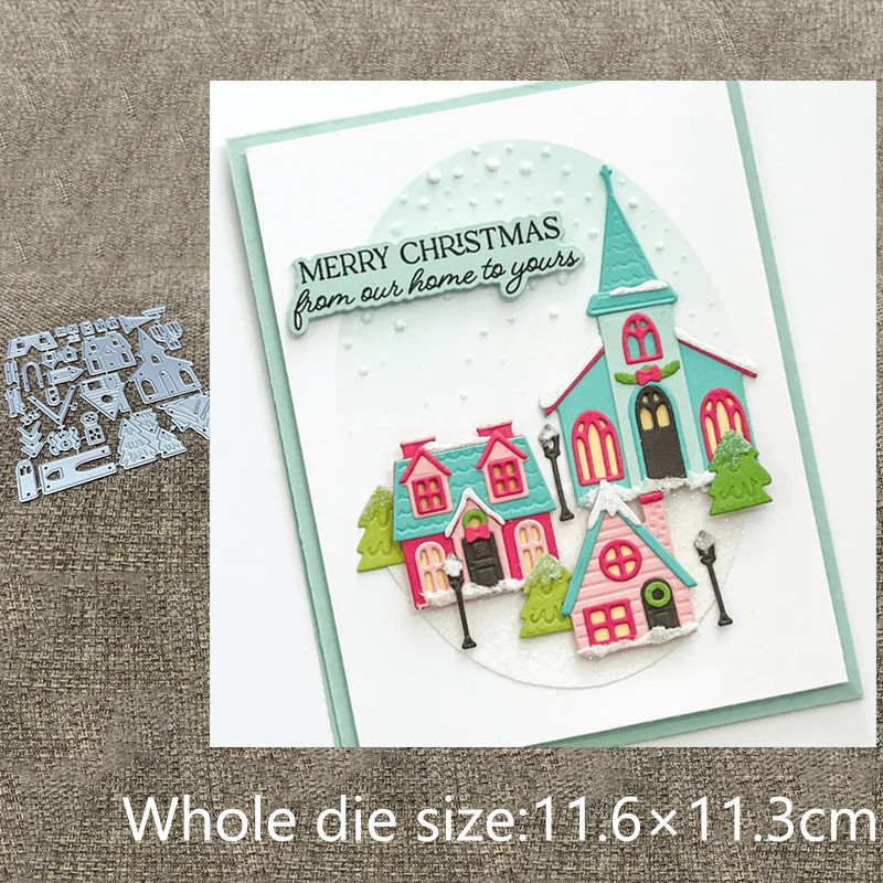 

New Design Craft Metal stencil mold Cutting Die church building decorations scrapbook die cut Album Paper Card Craft Embossing