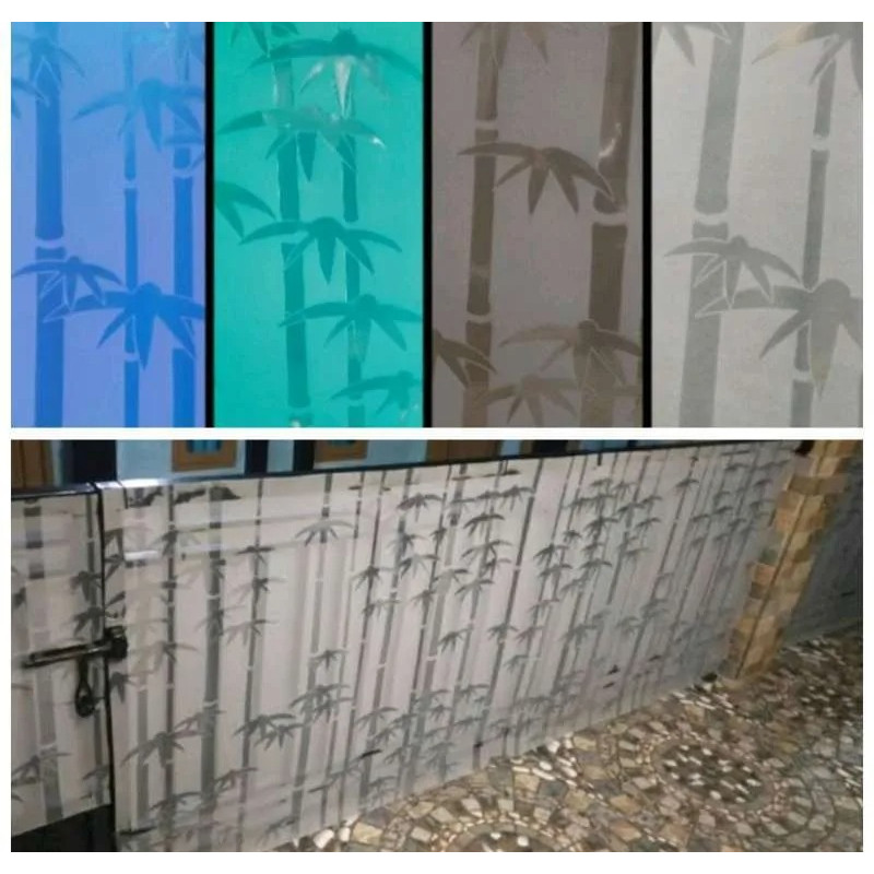 Fiber Pagar Plastik / Penutup Pagar Plastik Motif Bambu