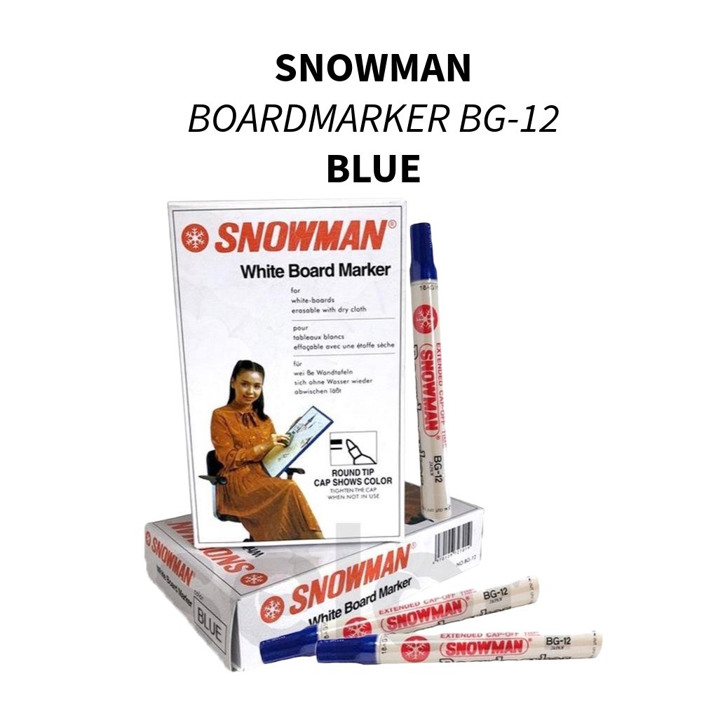 

♚1pc Spidol Snowman Whiteboard Marker BG-12 BISA HAPUS♚