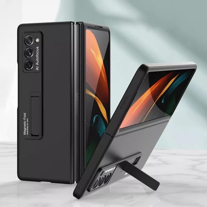 PROMO Case Samsung Galaxy Z Fold 2 Matte Magnetic Stand Case GKK Ori fold2 - Hitam, FOLD 3
