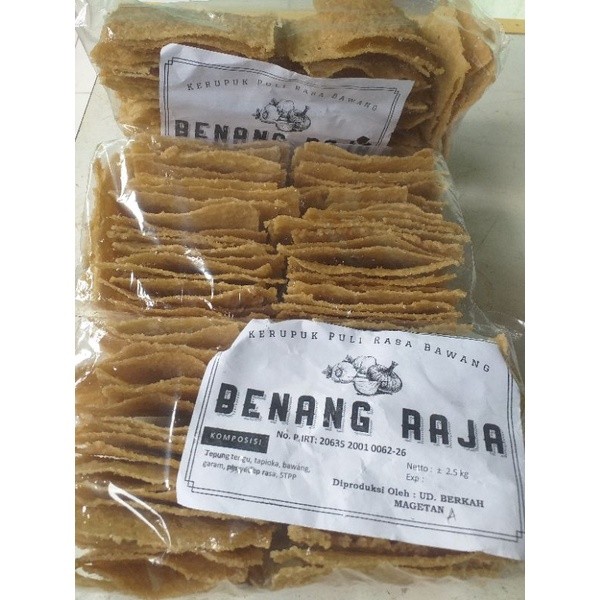 

Kerupuk Puli Gendar Mentah 1kg Halal Renyah