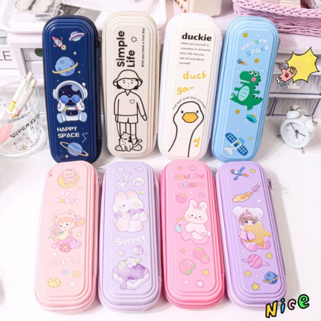 

KOTAK PENSIL ANAK TERMURAH / KOTAK PENSIL UNISEX GAMBAR KARTUN LUCU KAWAII WARNA PASTEL DENGAN KAPASITAS PENYIMPANAN BESAR