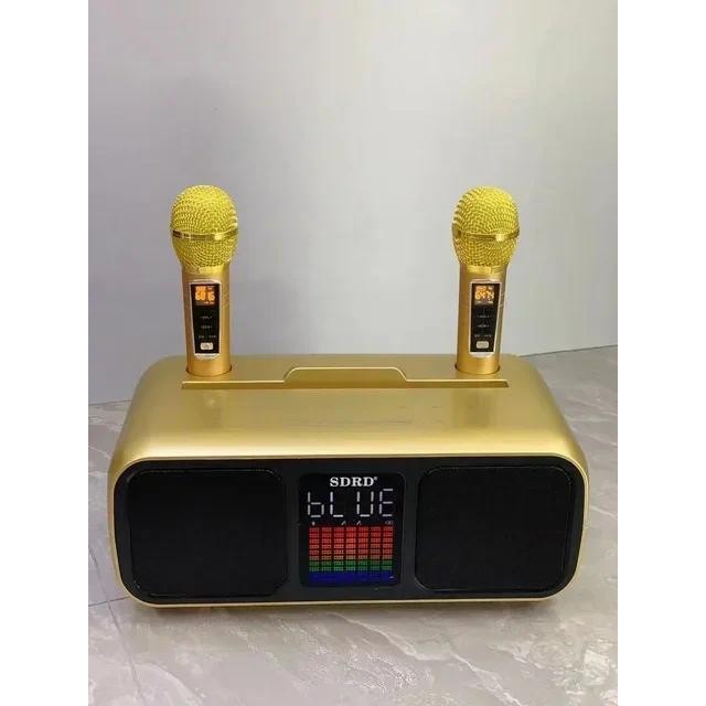 Portable Entertainment Bluetooth Subwoofer Dual Wireless Microphone All-in-One Machine Karaoke Speak