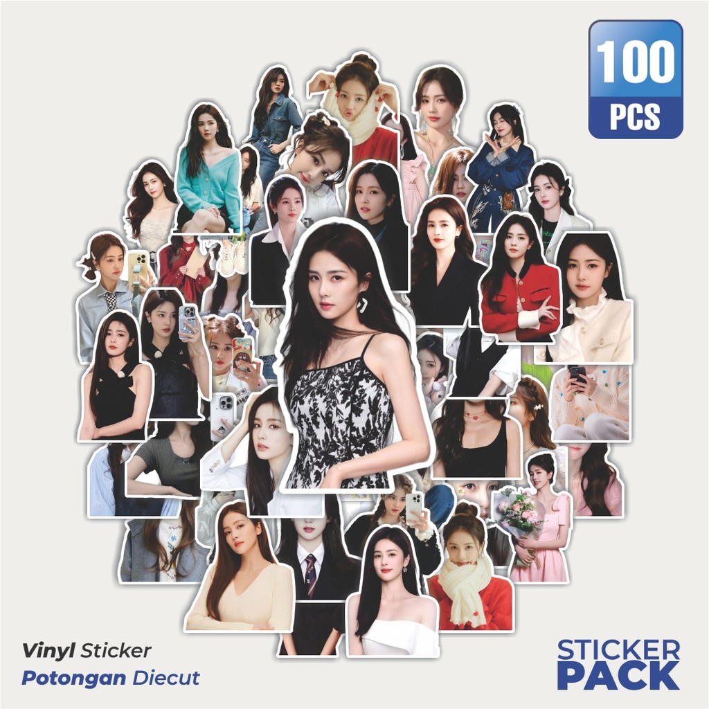 

Super Hemat! 100 PCS Stiker Bai Lu Waterproof Aesthetic- Untuk Laptop, Motor, dan Helm - Paper Stationery Pack