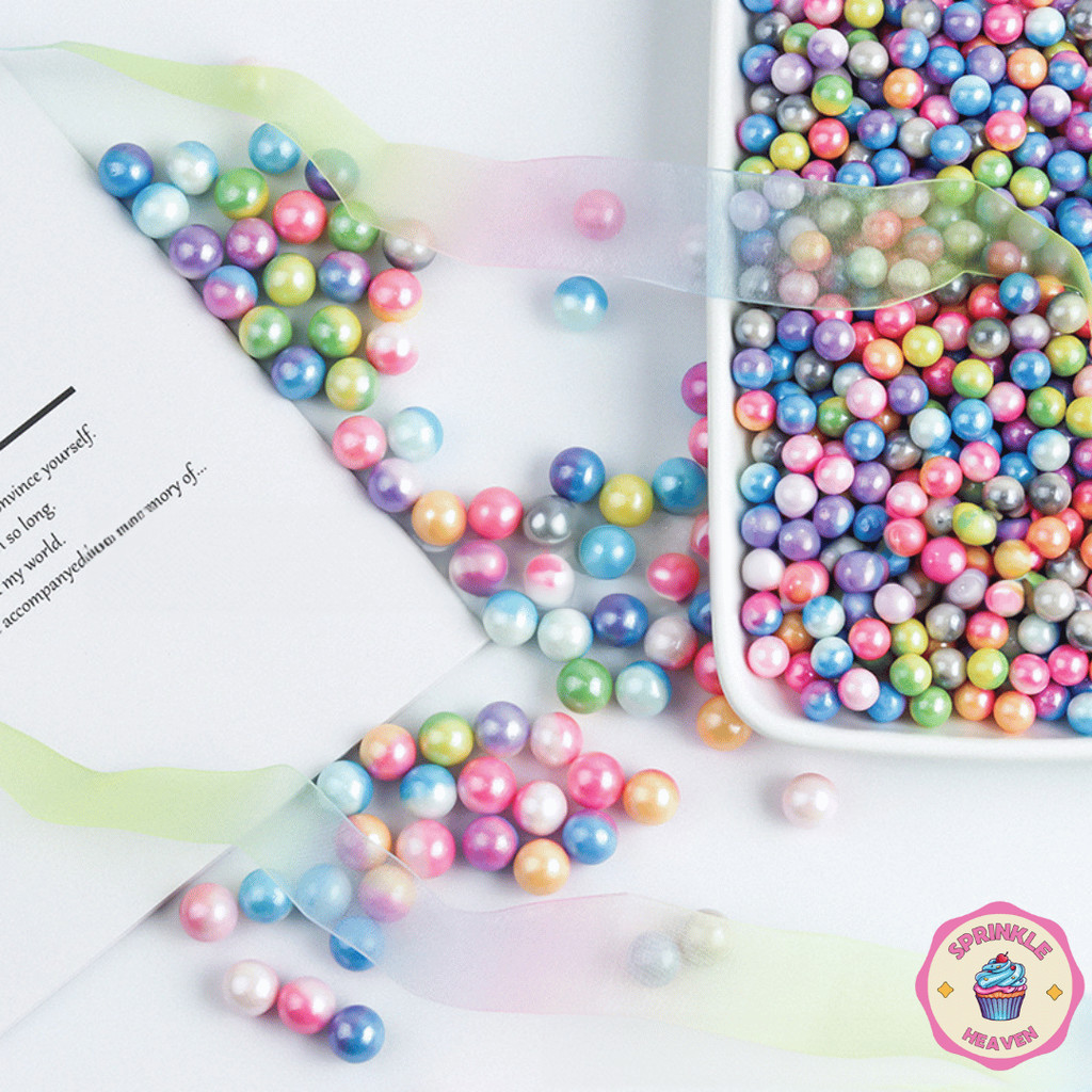 

Sprinkle Mutiara 2 Warna Grosir 500GR Trimit Sprinkles Hiasan Kue Cake Tart Decoration Edible