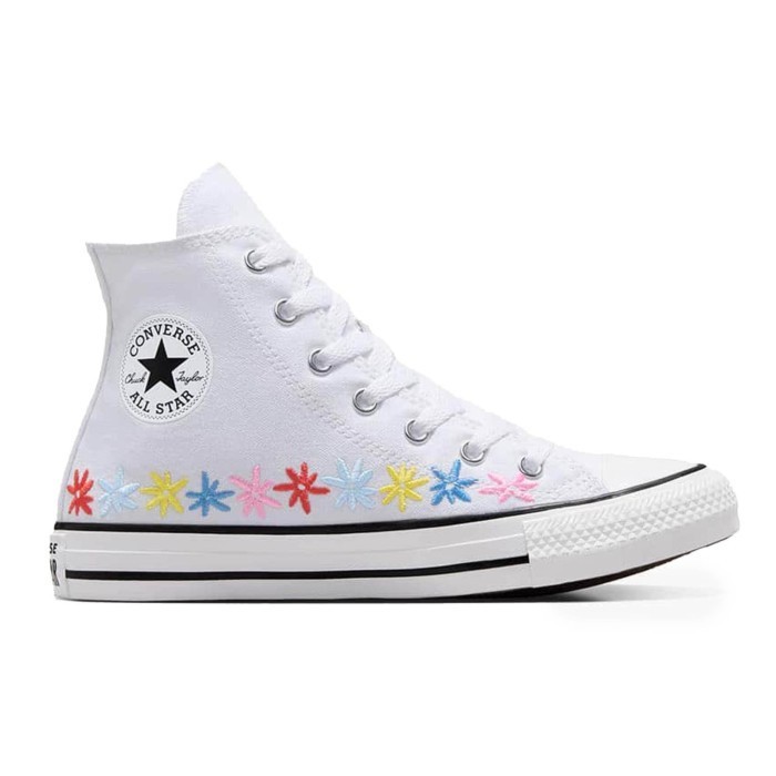 Sepatu Sneakers Wanita Converse CT AS High Floral White Oops Pink Trus Sky A06311C