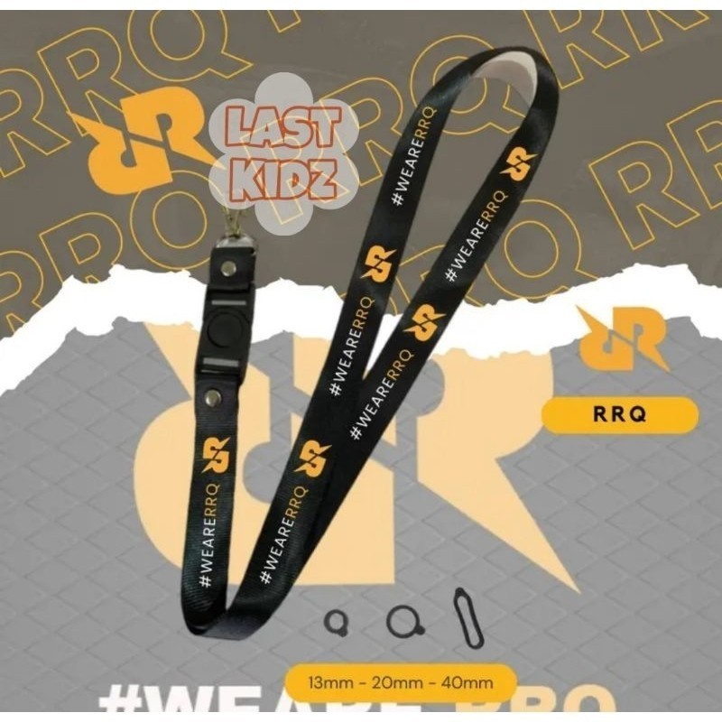 

Lanyard Gantungan Bonus 3 Karet Motif REX REGUM QEON RRQ Hitam Full Print Bolak Balik