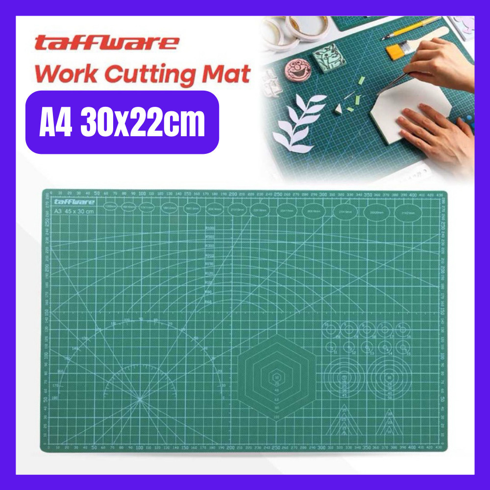 

inovasi_tani-Alas Potong Work Cutting Mat Pad Anti Slip A4 30x22cm Alas Potong Kertas Bahan PVC Double-Side-COD GRATIS ONGKIR