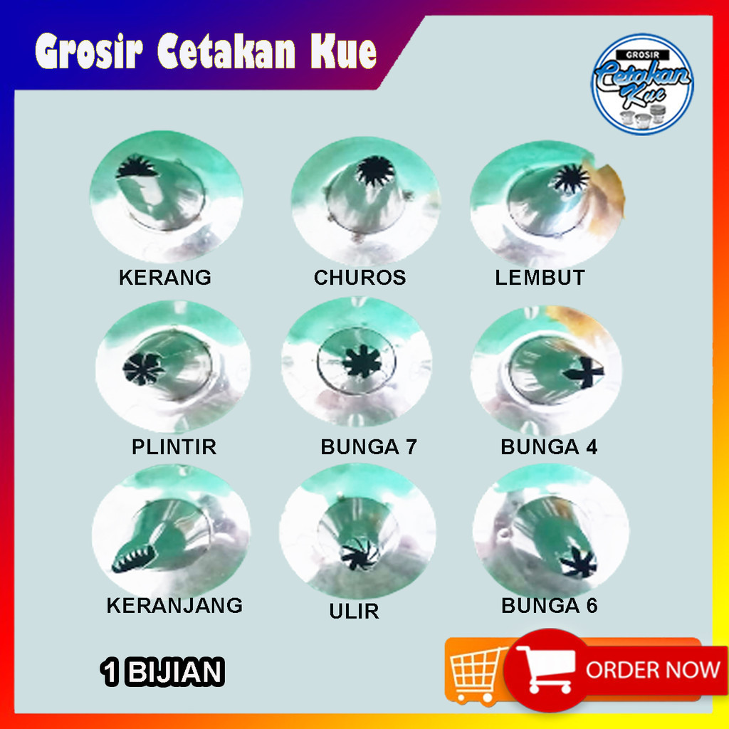 PER BIJI - CETAKAN SEMPRET / SPUIT SEMPRIT / TOPI KUE SEMPRIT SEMPRIT LOKAL KUE KERING