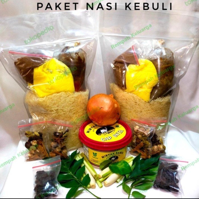 

BERAS BASMATI 1KG DAN BUMBU KEBULI SIAP MASAK / KEBULI INSTAN