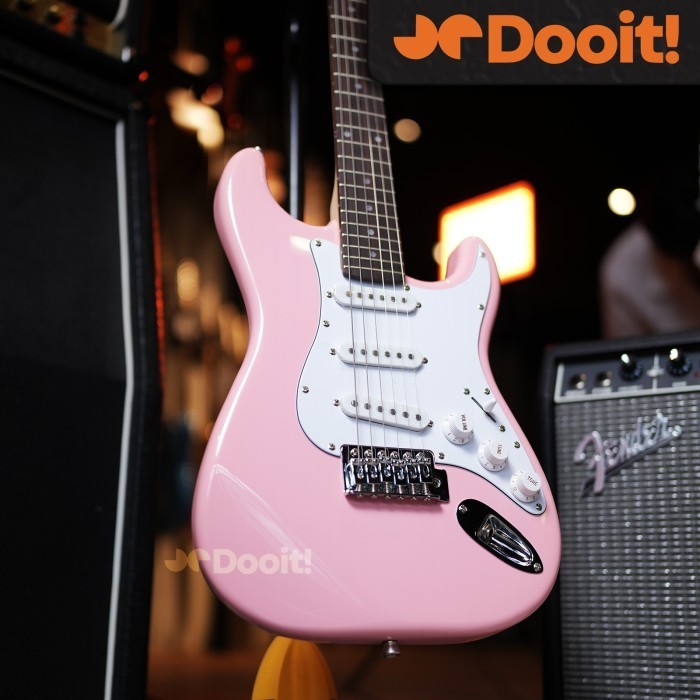 AriaPro Aria Pro II STG MINI Electric Guitar Gitar Kecil - KAWAI PINK